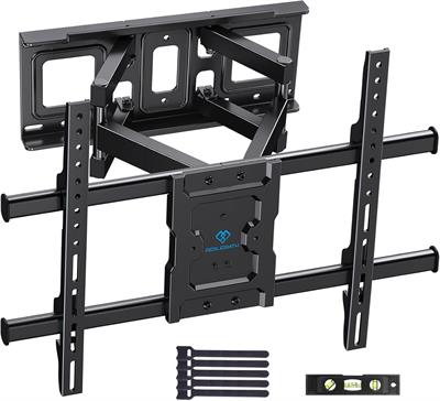 PERLESMITH TV LCD Full Motion Mount Swivelling / Tilting Wall Mount for 37 - 75 Inch Flat and Curved Television or Monitor up to 60 kg