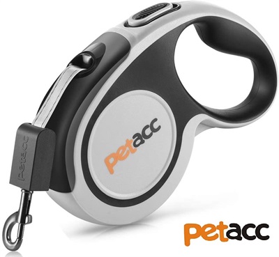 Petacc Retractable Dog Leash Belt Anti-bite Heavy 360° Tangle Free 5m Strong Nylon Tape