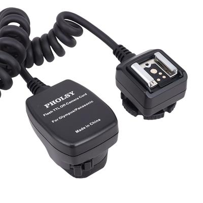 PHOLSY Off-Camera TTL Flash Sync Cord for Olympus/Panasonic Cameras