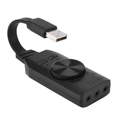 PLEXTONE GS3 Virtual 7.1 Channel USB Audio Adapter External Sound Card Digital Audio Sound Card 15% Sound Expansion