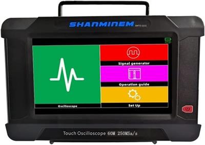 Portable Mini Machine 2 Channel Digital Oscilloscope 7 Inch LCD Touching Digital Screen USB SMTO502S 30M Signal Generator 60MHz 250MSa/S Sampling Rate