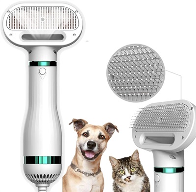 nunamoat 2-in-1 Portable Pet Hair Dryer With Brush