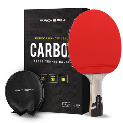 PRO SPIN Elite Series Pro Carbon Performance-Level Table Tennis Racket with Carbon Fiber Technology