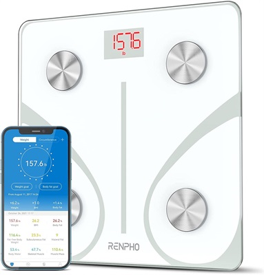 RENPHO Body Fat Scale Bluetooth with Smart BMI Scale, Body Composition Monitors with Smartphone App