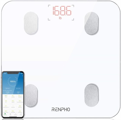 RENPHO Bluetooth Body Fat Scale, Digital Smart Bathroom Weight Scales for Body Composition Analyzer with Smartphone App