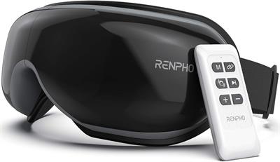RENPHO Eyeris1 Heated Eye Massager for Migraine Temple Massager with Remote, Compression, Bluetooth, Eye Care Device