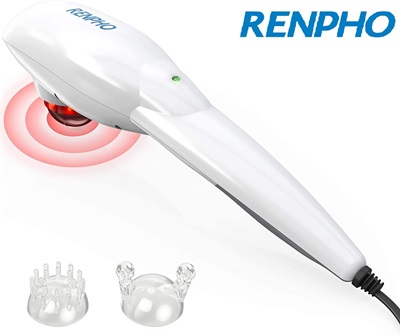 RENPHO Handheld Back Massager with Heat, Deep Tissue Massager