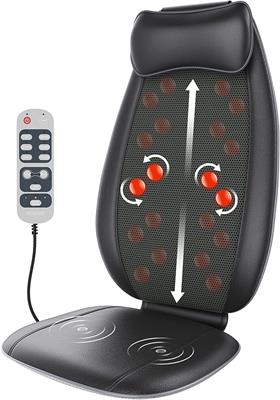 RENPHO S-Shaped Shiatsu Massage Seat Cushion with Vibration, Heat, Deep Kneading Rolling, Massage Chair Pad for Shoulder Waist Hips Muscle Pain Relief,Home/Office