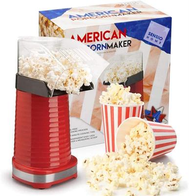 Sensio Home Popcorn Maker 1200W | Gourmet Popcorn Machine | Best Air Popcorn Popper - Fat Free and Healthy