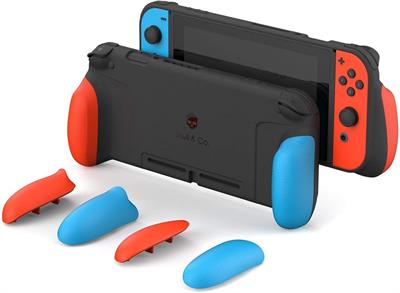 Skull & Co. Grip Case for Nintendo Switch A Comfortable Protective Case with Replaceable Grips [to fit All Hands Sizes]  [No Carrying Case]