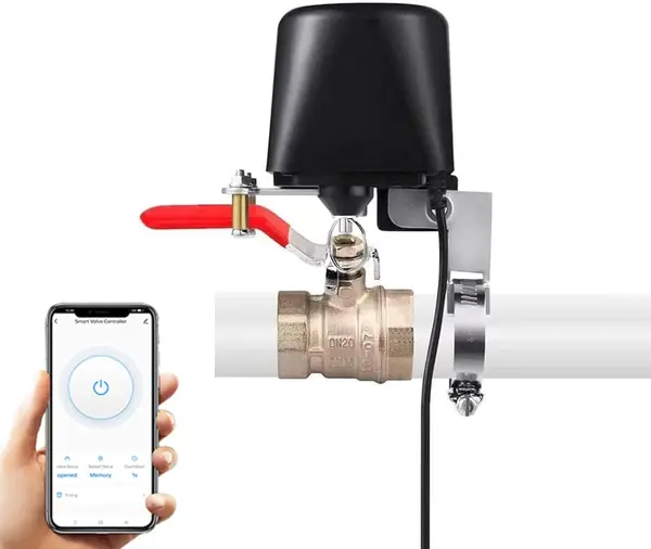 Smart Wifi Water Gas Valve Controller Timed Shut On/Off App Control Works for Water Pipe or Gas Valve