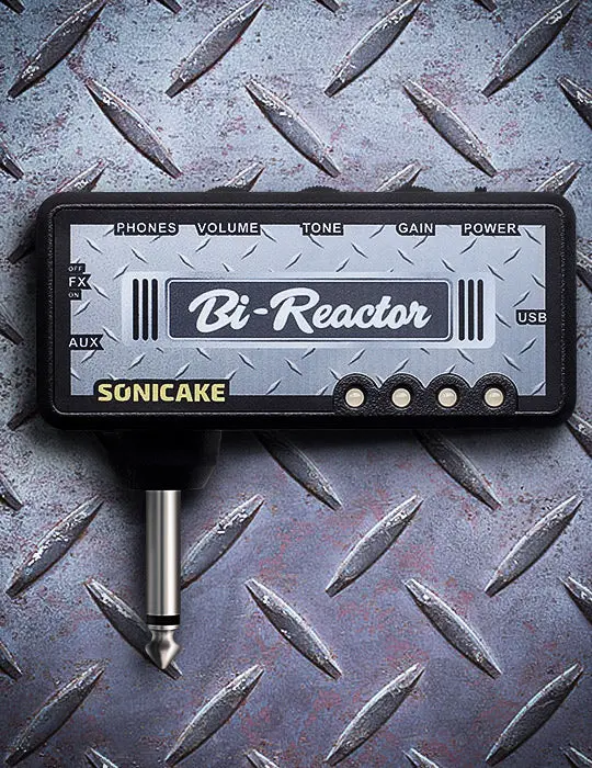 SONICAKE Bi-Reactor Portable Pocket Guitar Headphone Amp Plug-In USB Chargable