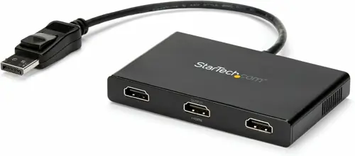 StarTech.com 3-Port Multi Monitor Adapter DisplayPort 1.2 to 3x HDMI MST Hub Triple 1080p HDMI Monitors Video Splitter for Extended Desktop Mode (MSTDP123HD) (Box Ripped)