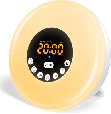 StillCool Wake Up Light Sunrise Alarm Clock for Kids, Sleep Aid, FM Radio, Snooze, Nightlight, Daylight, 12 Natural Sounds, 7 Colors