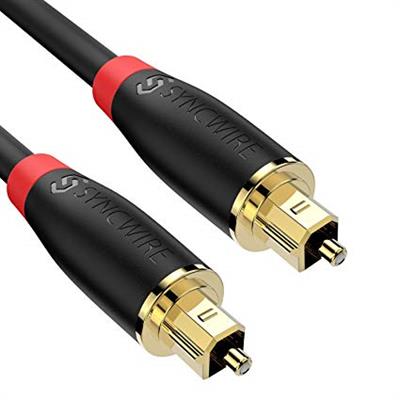 Syncwire Digital Optical Audio Male to Male Toslink Cable - 10ft