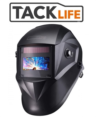 TACKLIFE Welding Helmet with 4 Independent Shade Filter Sensors, Full Shade Range 4/4-8/9-13, Optical Class (1/1/1/1), Solar-cell Powered