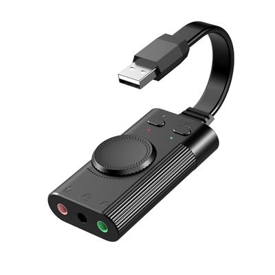 TechRise External Stereo USB Sound Adapter with Volume Control