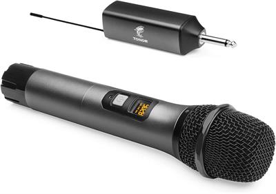 TONOR Wireless Microphone, UHF Metal Cordless Handheld Microphone System with Rechargeable Receiver 200ft (TW-620)