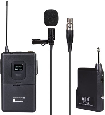 TONOR Pro UHF Wireless Lavalier Lapel Microphone