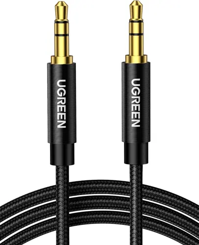 UGREEN Aux Cable 3.5mm Audio Flexible Braided Male to Male Lead Auxiliary Jack to Jack Headphone Cable (1 Meter))