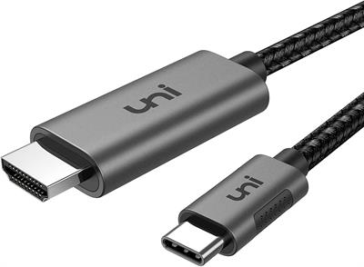 Uni USB C to HDMI Cable [4K@60Hz] Type-C [Thunderbolt 3] to HDMI Cable Compatible with_MacBook Pro/Air,_iPad Pro,_iMac Mini/Pro,_Surface Book, Galaxy etc. 6ft/1.8m