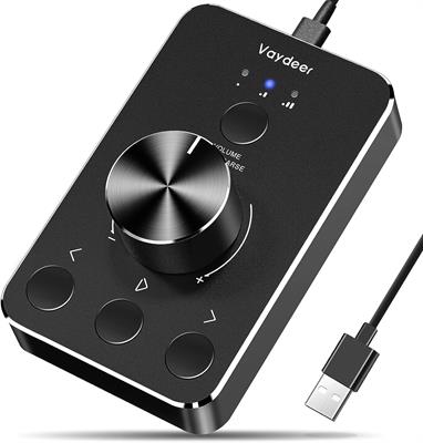 VAYDEER Multimedia Controller Volume Control Knob with One-Click Mute Function and 3 Volume Control Modes