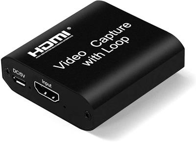 Video Capture Card with Loop Out 4K HD 1080P 30FPS USB 2.0 Capture Card