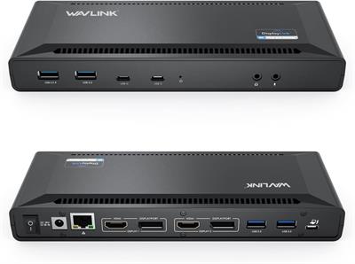 WAVLINK Universal USB Type C Docking Station Dual Monitors 5K/4K@60Hz with 65W Host Charging for Thunderbolt 4/3
