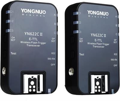 YONGNUO Wireless ETTL Flash Trigger YN622C II with High-Speed Sync HSS 1/8000s for Canon Camera