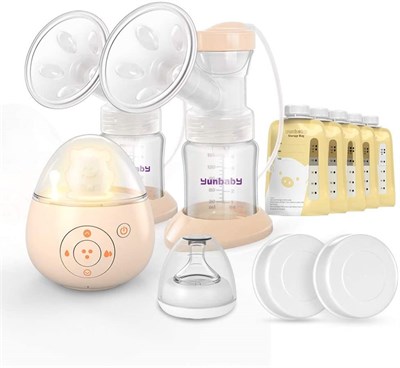 Yunbaby Electric Breast Pump Automatic with Massage and Music Function with 5 Milk Storage Bags  S19