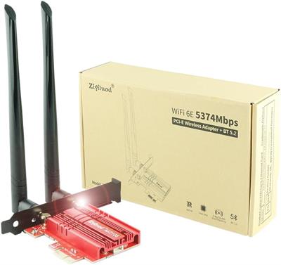 Ziyituod WiFi 6E Card AX210 Wireless 5400Mbps with Bluetooth 5.2 Adapter