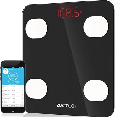ZOETOUCH Smart Body Fat Scale with iOS and Android APP Control