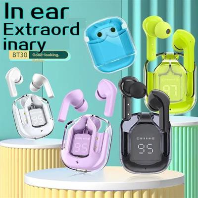 Air31 Earbuds Wireless Crystal Transparent Bluetooth 5.3