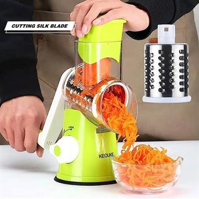 3in1 Drum Cutter Manual Vegetable Cutter Slicer and Peeler Chopper