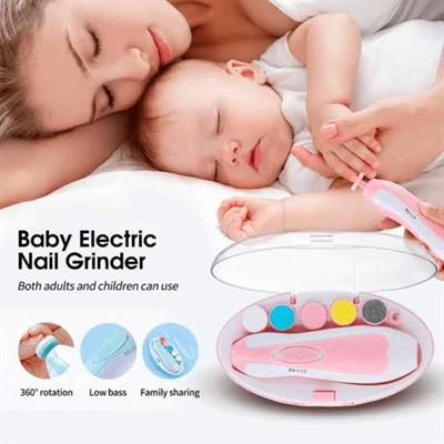 6in1 Baby Nail Trimmer Portable Electric Baby Manicure Pedicure Nail Clippers Infant Newborn Baby Nail Cutter with LED Light