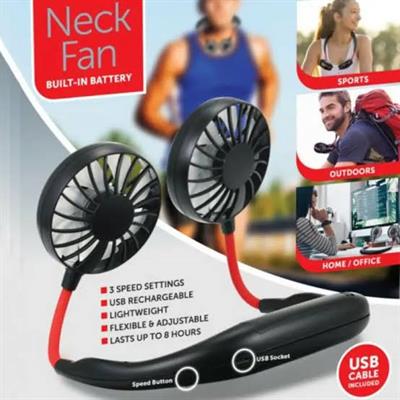 Rechargeable Neck Fan | Mini Neckband Fan | 7 Wings Chargeable | Best For Women And Men