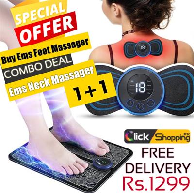 Combo Deals Buy Ems Foot Massager & Get Free Ems Neck Body Massager Patch  