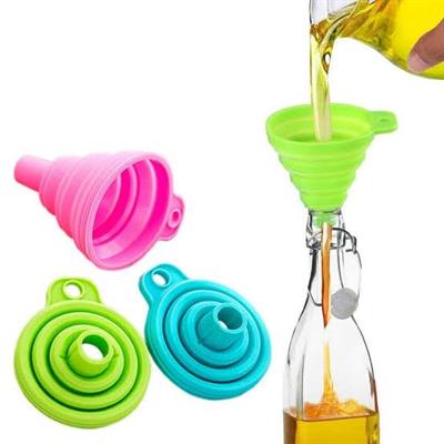 Collapsible Silicone Foldable Funnel | Beautiful And Portable Mini Kitchen Silicone Collapsible Folding Foldable Funnel