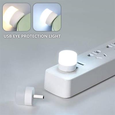 2 Pcs Mini USB LED Light Bulb White & Warm Universal For Laptops, Power Bank & Other Usb Ports