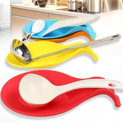 Spoon Holders Fork Spatula Rack Shelf Organizer Plastic Spoon Rest Chopsticks Holder Non-slip Spoons Pad