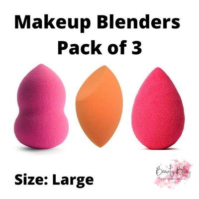 Pack of 3 Blender Blending Facial Makeup Sponge Cosmetic Puff Beauty Powder Puff Make Up Sponge