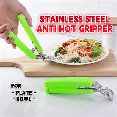 Stainless Steel Anti-Hot Pot Pan Hot Dish Plate Bowl Gripper Clip Kitchen