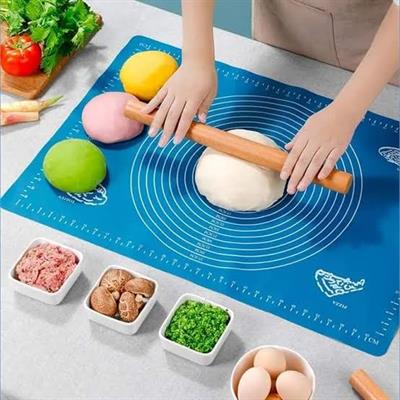 Non-Stick Silicone Baking Mat With Measurements Heat Resistant Cookie Sheet Oven Liner (Multi color) 40x50 cm