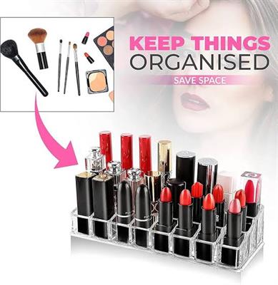 36 Grid Acrylic Lipstick Organizer Transparent Grid Lipstick Box