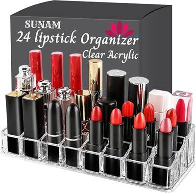 36 Grid Acrylic Lipstick Organizer Transparent Grid Lipstick Box