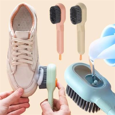 Soft Shoe Brushes Multifunctional Automatic Filling Liquid Brush Long Handle Brush Household Laundry Clothes Cleaning Brush