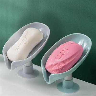 Newstyle Leaf Shape Soap Box Drain Soap Holder Box Bathroom Shower Soap Holder Dish Storage Plate