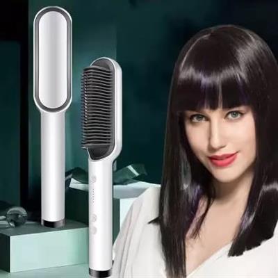 Hair Straightening Brush For Girls Electric Hair Straightener Curler Heating Styling Comb Straightening and Curling Hair 2 in 1 Styling Tool Three-minute styling straight hair comb