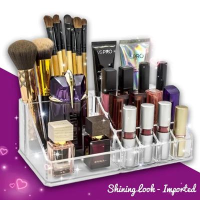 Acrylic Makeup Organizer Stand and Brush Holder | Lipstick Organizer