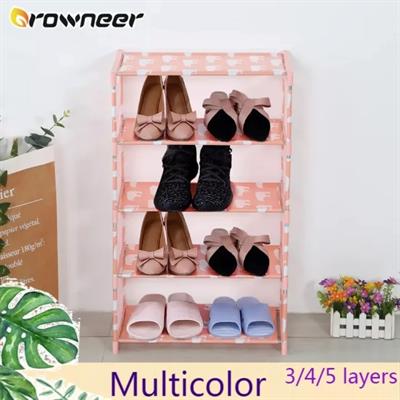 5 Layer Oxford Shoe Rack Space Saving Shoes Storage Cabinet for Living Room